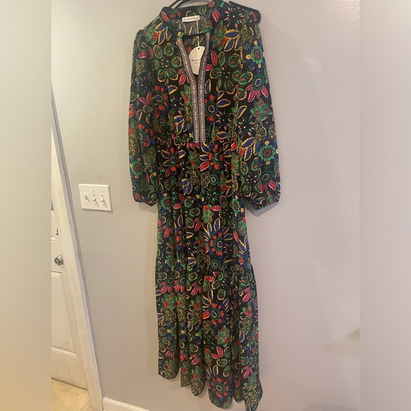 Rusttydust Bohemian Print Dress Size M NWT - Picture 2 of 11